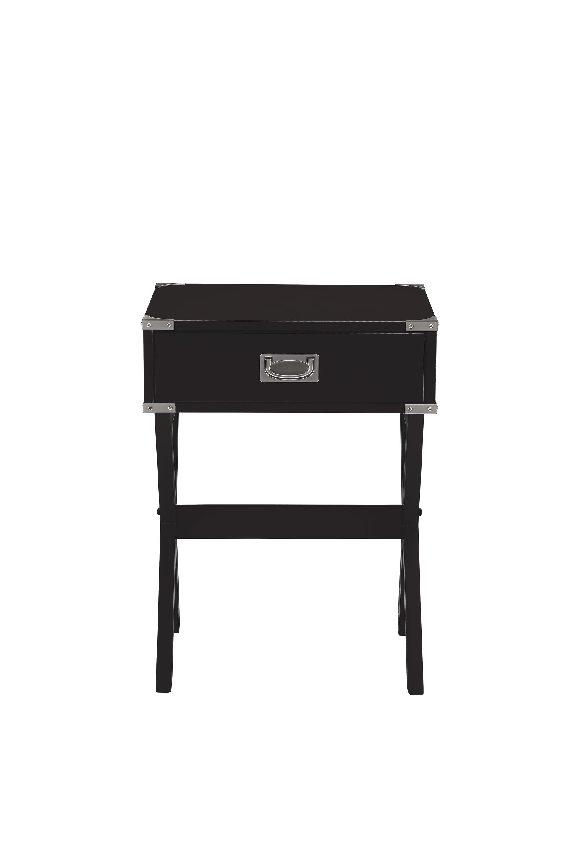 Babs Black Finish Accent Table FredCo