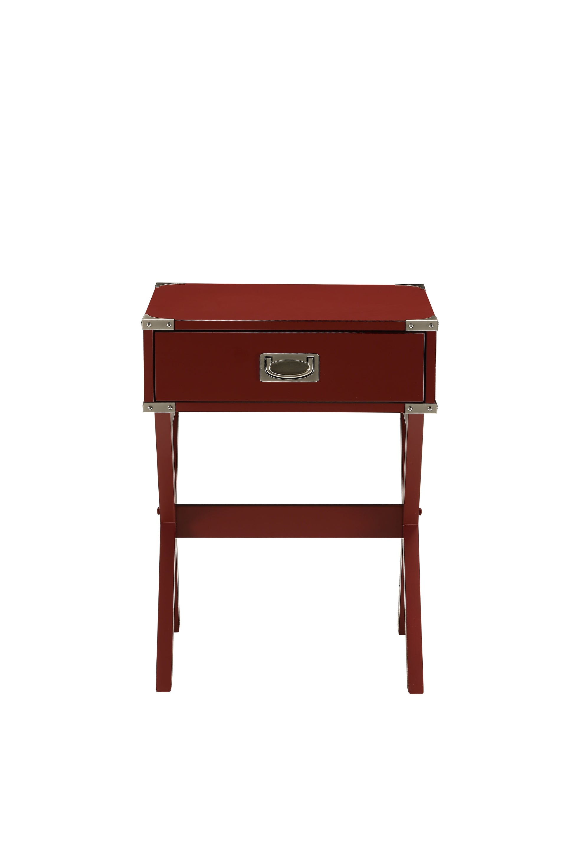 Babs Red Finish Accent Table FredCo
