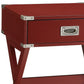 Babs Red Finish Accent Table FredCo
