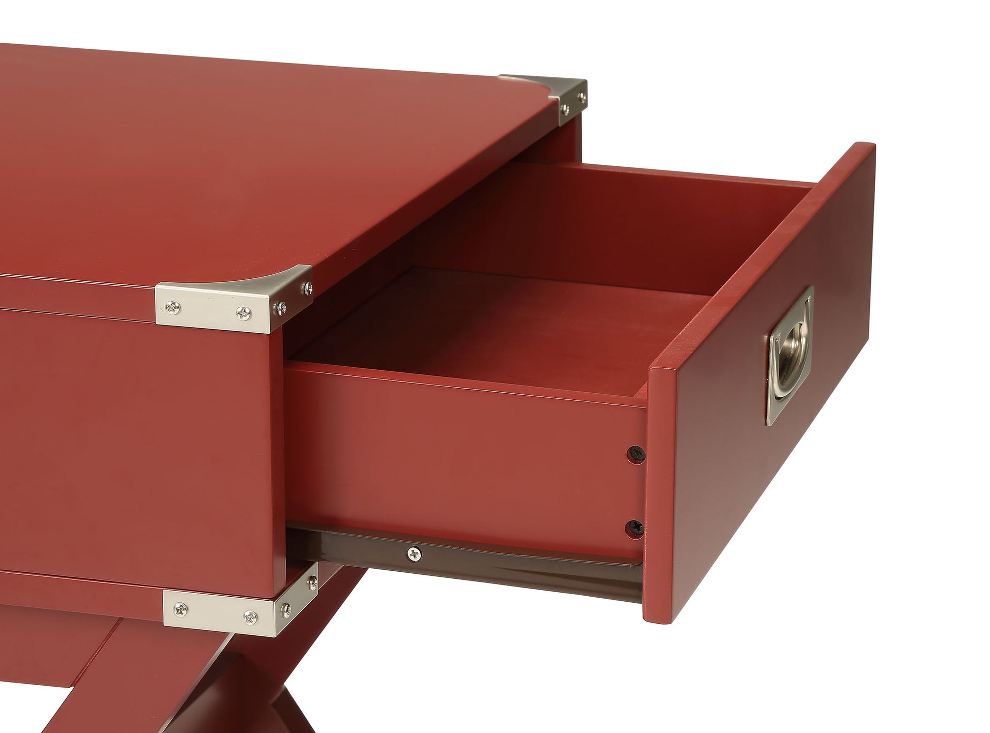 Babs Red Finish Accent Table FredCo