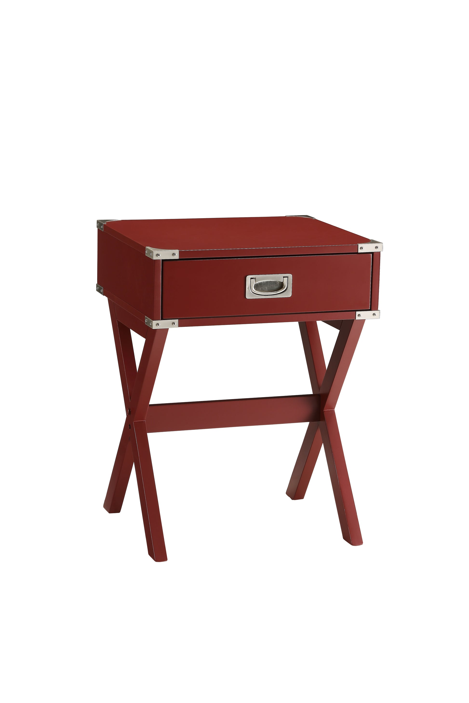 Babs Red Finish Accent Table FredCo