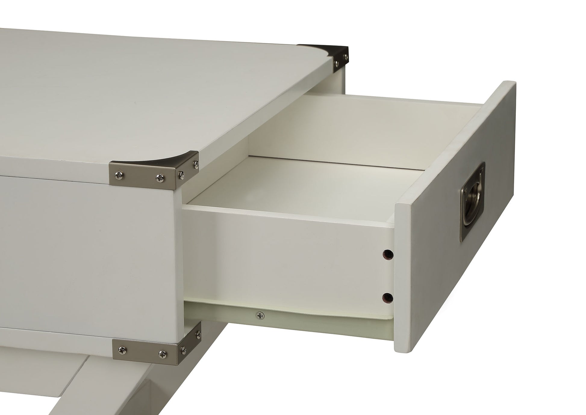 Babs White Finish Accent Table FredCo