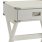Babs White Finish Accent Table FredCo