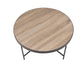 Bage Weathered Gray Oak & Metal Finish Coffee Table FredCo