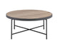 Bage Weathered Gray Oak & Metal Finish Coffee Table FredCo