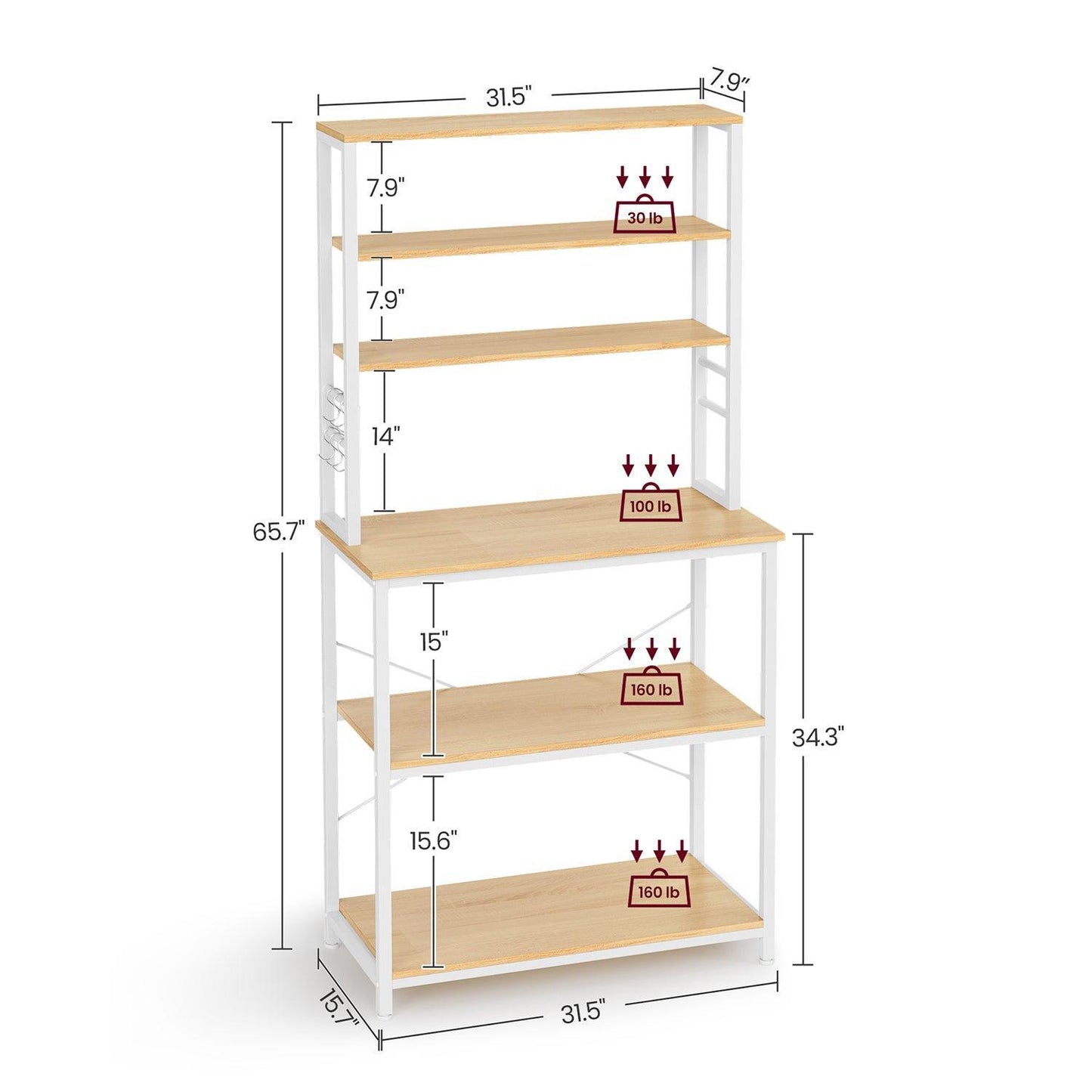 Baker's Rack Light Ivory FredCo