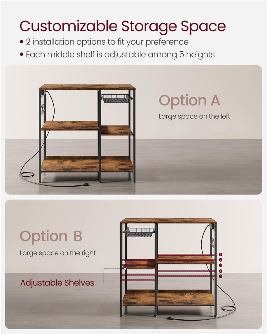 Baker's Rack with Charging Station FredCo