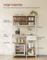 Baker's Rack with Charging Station, Shelves and 12 Hooks FredCo