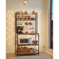 Baker's Rack with Power Outlet Greige and Black FredCo