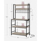 Baker's Rack with Power Outlet Greige and Black FredCo