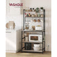 Baker's Rack with Power Outlet Greige and Black FredCo