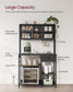 Bakers Rack with 12 Hooks Gold Oak and Cloud White FredCo