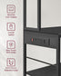 Bakers Rack with 12 Hooks Gold Oak and Cloud White FredCo
