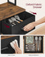 Bakers Rack with 12 Hooks Rustic Brown and Ink Black FredCo