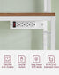 Bakers Rack with 14 Hooks Rustic Walnut and White FredCo