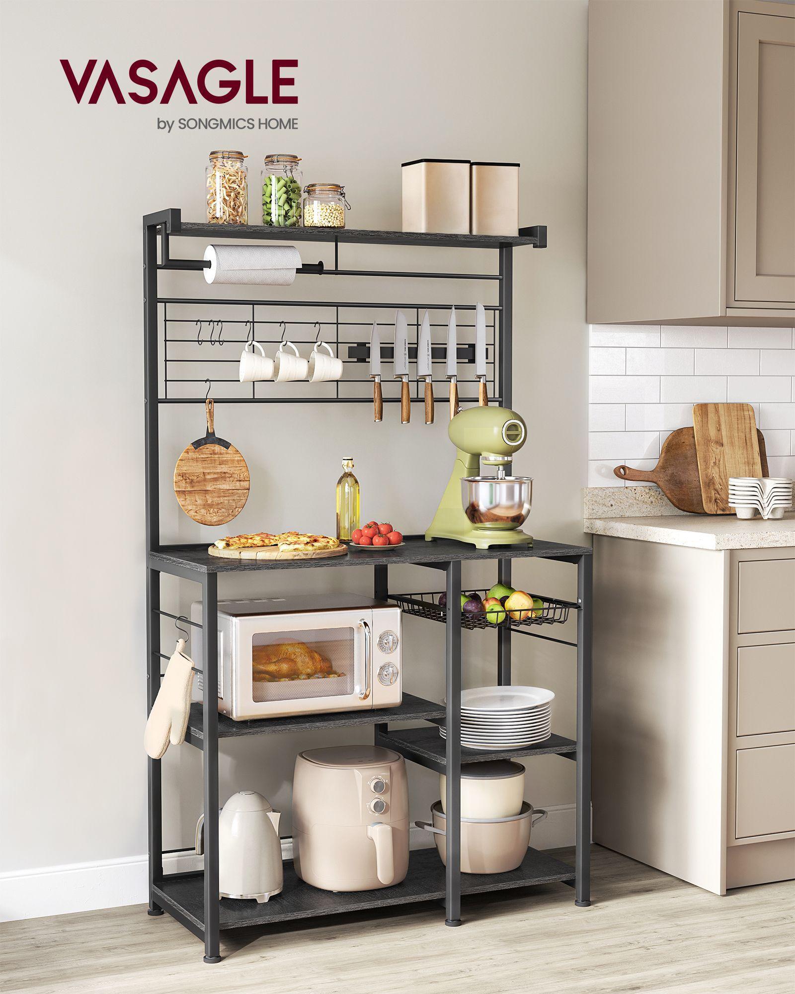 Bakers Rack with Magnetic Knife Holder FredCo