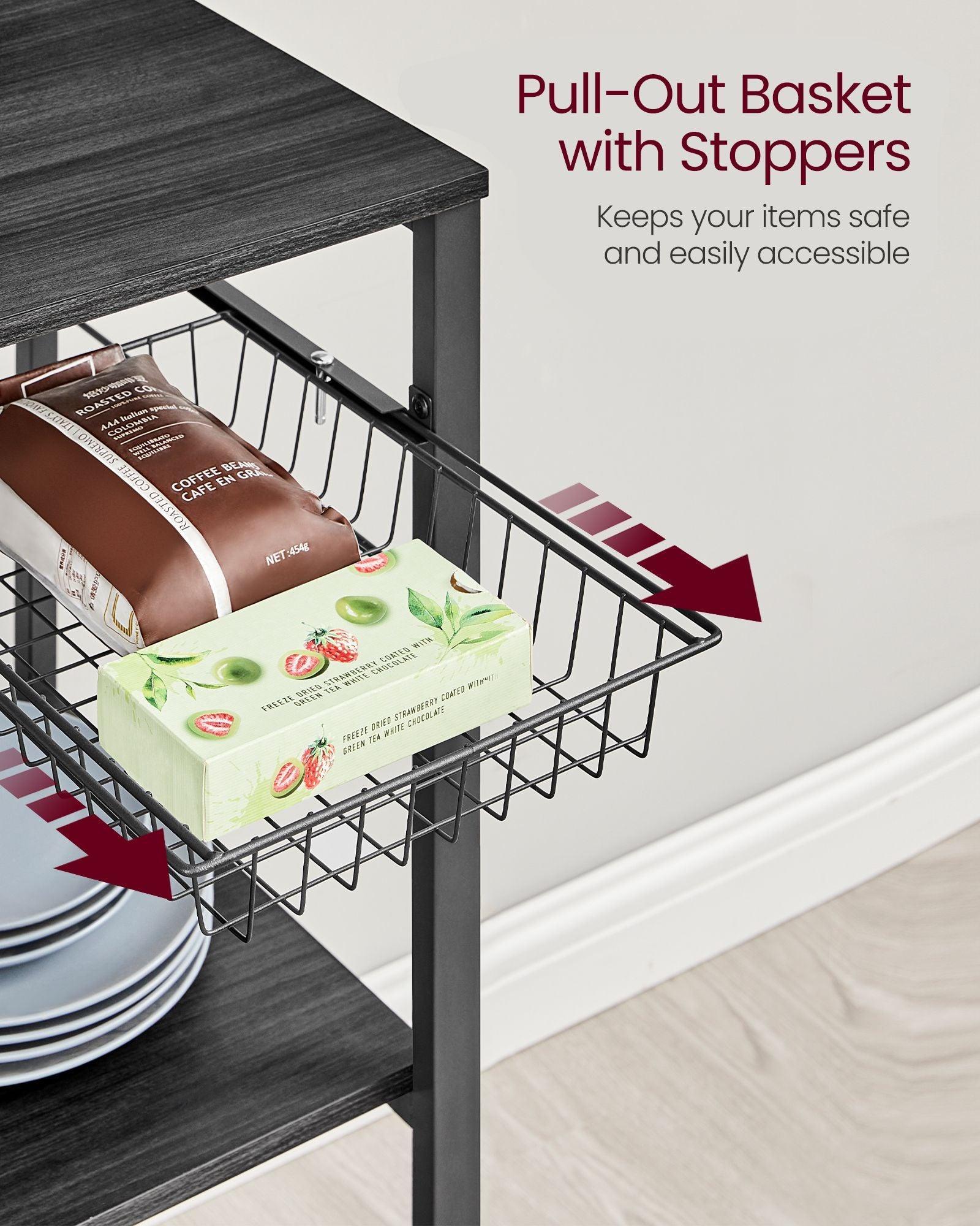 Bakers Rack with Magnetic Knife Holder FredCo