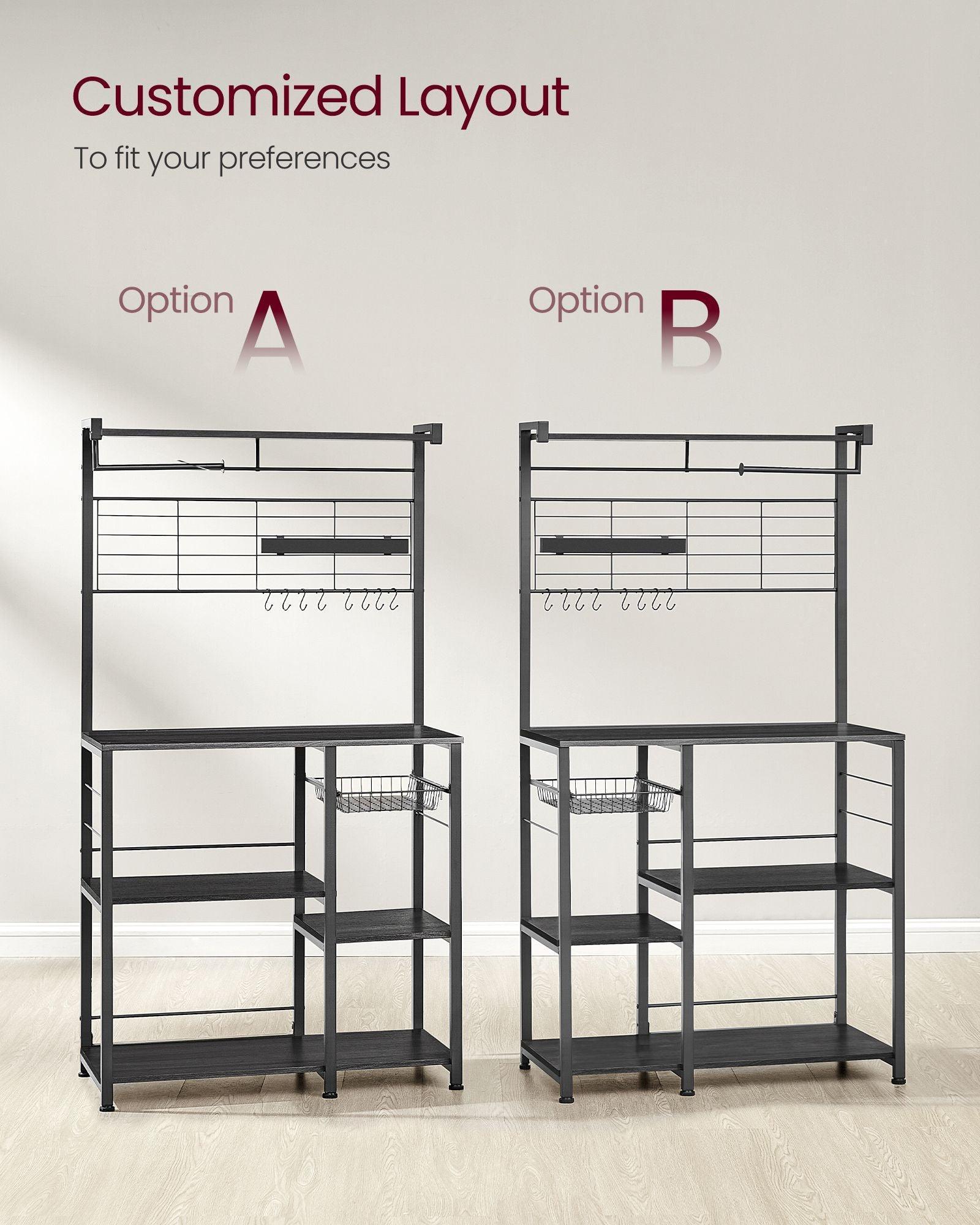 Bakers Rack with Magnetic Knife Holder FredCo