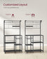 Bakers Rack with Magnetic Knife Holder FredCo