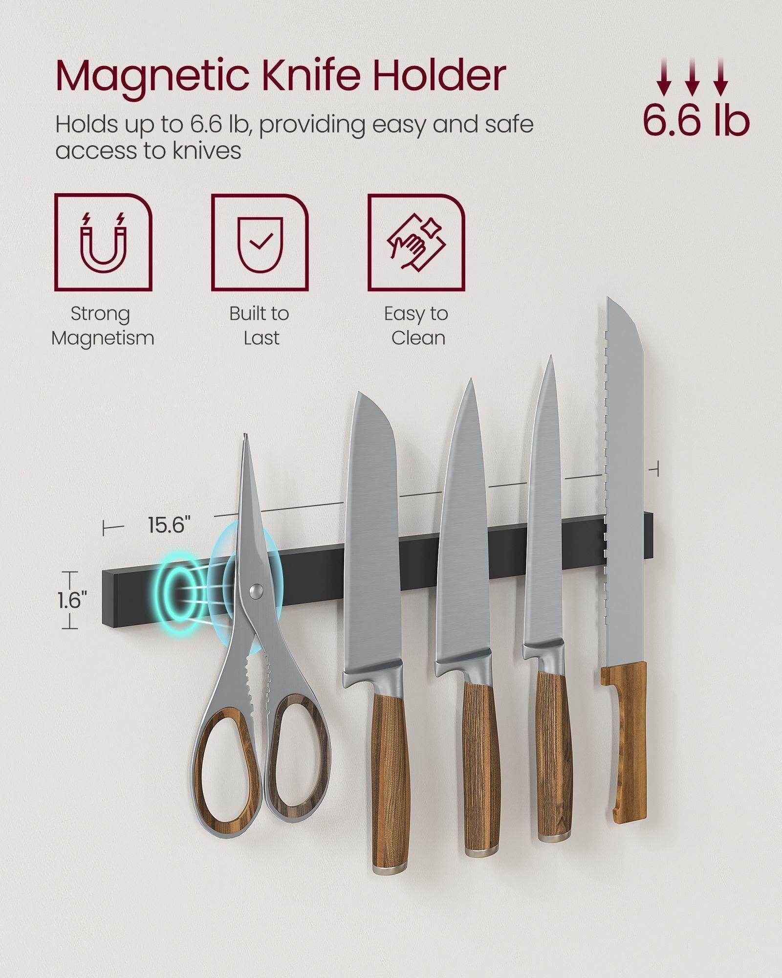 Bakers Rack with Magnetic Knife Holder FredCo