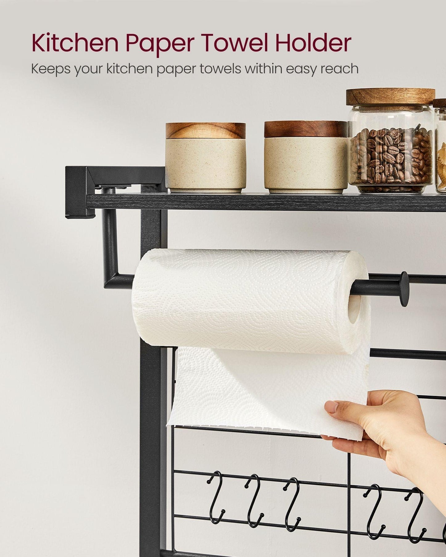 Bakers Rack with Magnetic Knife Holder FredCo