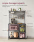 Bakers Rack with Magnetic Knife Holder FredCo