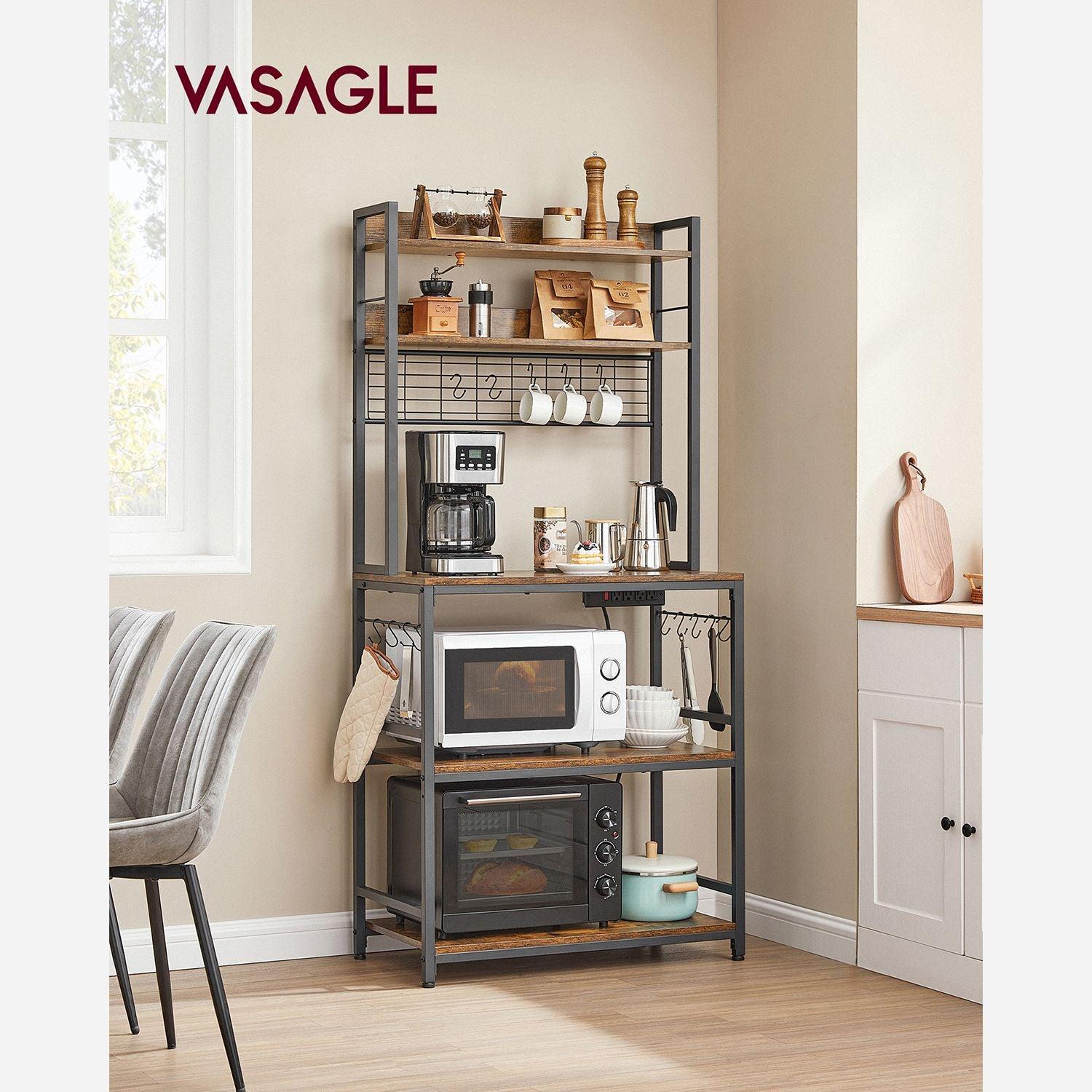 Bakers Rack with Power Outlet FredCo