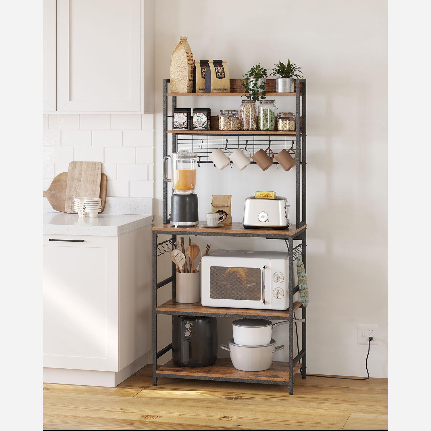 Bakers Rack with Power Outlet FredCo