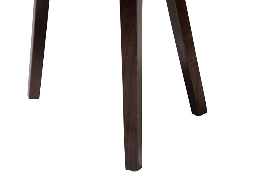 bali & pari Abbas Bohemian Seagrass and Dark Brown Wood Dining Chair FredCo