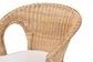 bali & pari Abbey Modern Bohemian Natural Rattan Dining Chair FredCo