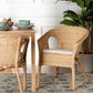 bali & pari Abbey Modern Bohemian Natural Rattan Dining Chair FredCo