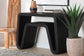 bali & pari Abebi Black Rattan Console Table - Modern Accent Table with Waterfall Silhouette and Open Hairpin Legs, Boho Coastal Style for Entryway, Hallway, or Living Room FredCo