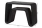 bali & pari Abebi Black Rattan Console Table - Modern Accent Table with Waterfall Silhouette and Open Hairpin Legs, Boho Coastal Style for Entryway, Hallway, or Living Room FredCo