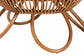 bali & pari Abel Natural Rattan Coffee Table with Splayed Legs - Handcrafted Boho Accent Table, Light Honey FredCo