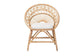 bali & pari Abriella Modern Bohemian Natural Brown Rattan Peacock Accent Chair FredCo