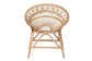 bali & pari Abriella Modern Bohemian Natural Brown Rattan Peacock Accent Chair FredCo