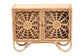 bali & pari Acelin Natural Rattan Storage Cabinet - Handcrafted Boho Accent Console with Floral Woven Doors, Natural Wicker Sideboard for Living Room or Entryway FredCo