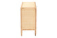 bali & pari Acelin Natural Rattan Storage Cabinet - Handcrafted Boho Accent Console with Floral Woven Doors, Natural Wicker Sideboard for Living Room or Entryway FredCo