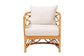 bali & pari Acelynn Bohemian Light Honey Rattan Arm Chair FredCo