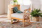 bali & pari Acelynn Bohemian Light Honey Rattan Arm Chair FredCo