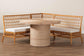 bali & pari Adalina Modern Bohemian Honey Rattan 4-Piece Dining Nook Set FredCo