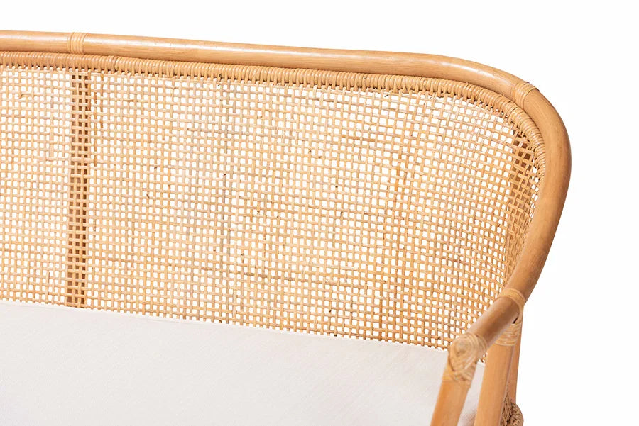 bali & pari Adede 2-Piece Natural Rattan Corner Bench Set - Handwoven Wicker L-Shaped Dining Nook Seating with Cushions, Boho Coastal Style Banquette for Kitchen, Dining or Sunroom FredCo