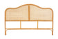 bali & pari Adelita Natural Rattan Arched Headboard - Handwoven Cane Panel with Rattan Frame, Coastal Boho Style Bedroom Decor, Queen FredCo