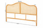bali & pari Adelita Natural Rattan Arched Headboard - Handwoven Cane Panel with Rattan Frame, Coastal Boho Style Bedroom Decor, Queen FredCo