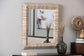 bali & pari Adino Bohemian Woven Natural Grasscloth Rectangle Accent Mirror FredCo
