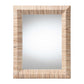 bali & pari Adino Bohemian Woven Natural Grasscloth Rectangle Accent Mirror FredCo