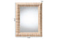 bali & pari Adino Bohemian Woven Natural Grasscloth Rectangle Accent Mirror FredCo