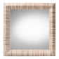 bali & pari Adino Bohemian Woven Natural Grasscloth Square Accent Mirror FredCo