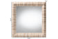 bali & pari Adino Bohemian Woven Natural Grasscloth Square Accent Mirror FredCo