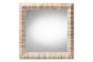 bali & pari Adino Bohemian Woven Natural Grasscloth Square Accent Mirror FredCo